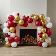Arche de Ballon de Noël - Rouge et or