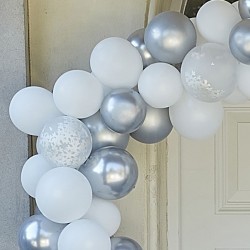 Kit Arche Ballons Nol - Flocons et argent. n1