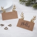 10 Marque-places de Nol - Cerf dor  paillettes. n3