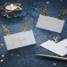 10 Marque-places Blanc - Cerf Dor  paillettes. n2