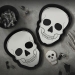 8 Assiettes Squelette Halloween. n2