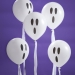 10 Ballons Fantme avec Ruban Blanc. n2