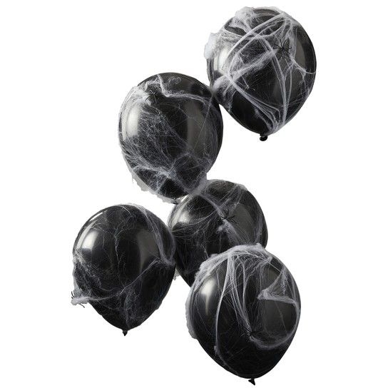 Kit 5 Ballons Noir avec Toile d Araigne 