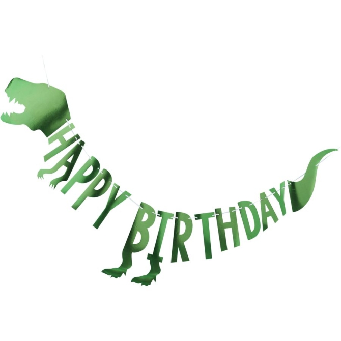 Guirlande Happy Birthday Dinosaure 