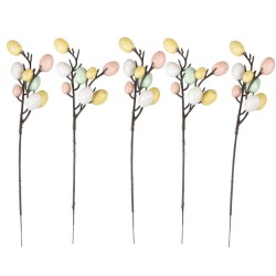 5 Branches avec oeufs de Pques Pastels. n1