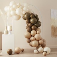 Kit Arche de 70 Ballons - Nude, Caramel et Marron