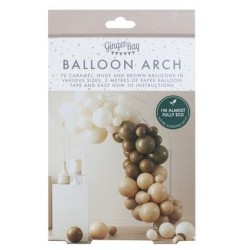 Kit Arche de 70 Ballons - Nude,  Caramel et Marron. n3