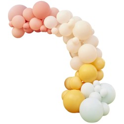 Kit Arche de 75 Ballons - Rose,  Corail,  Pche,  Jaune et Vert Menthe. n1