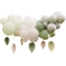 Guirlande de Ballons avec Eventails Palmier - Sauge/Crème images:#1