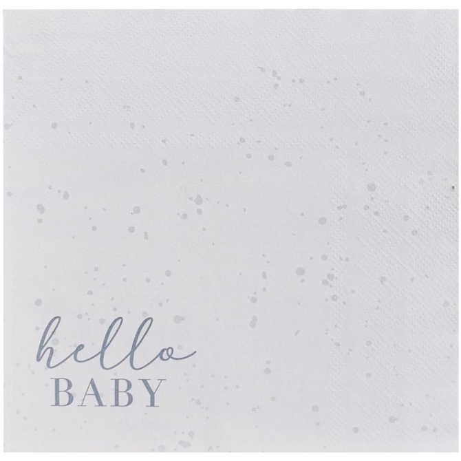 16 Serviettes Hello Baby 