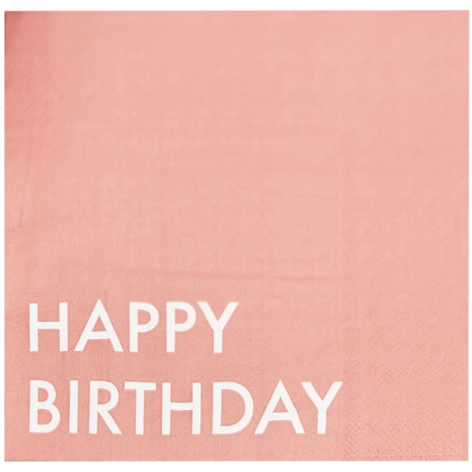 16 Serviettes Happy Birthday 