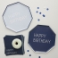 8 Assiettes Happy Birthday Bleu Mixte