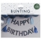 Guirlande Tassel Happy Birthday Bleu Mixte images:#2