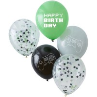 Contient : 1 x 5 Ballons Gaming Party