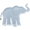 8 Assiettes Eléphant - Animaux Sauvages images:#0