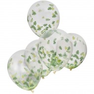 5 Ballons Confettis - Tropical