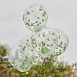 5 Ballons Confettis - Tropical. n1