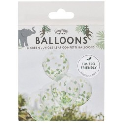 5 Ballons Confettis - Tropical. n3