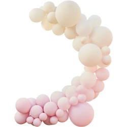 Kit Arche de 75 Ballons - Nude & Rose. n1