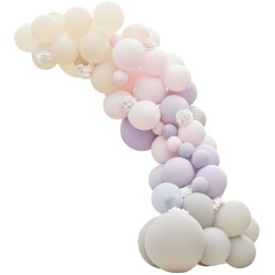 Kit Arche de 75 Ballons Luxe - Gris,  Rose & lilas avec Hortensias. n1