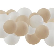 40 Ballons Nude/Blanc