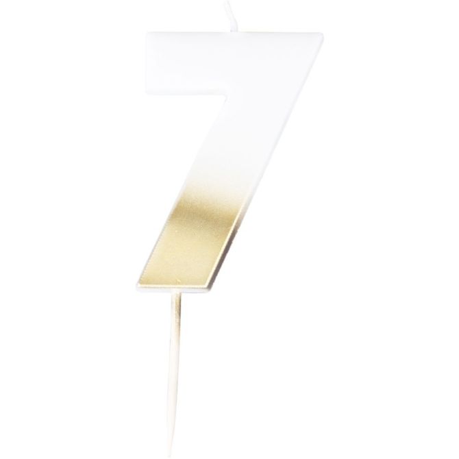 Bougie Chiffre 7 - Ombr Or 