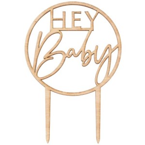 Cake Topper Bois Botanical Hey Baby