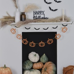 Guirlande Bois Citrouille - Halloween. n°1