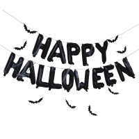 Kit Guirlande Ballons - Happy Halloween avec Chauve-Souris et Toile d'Araigne