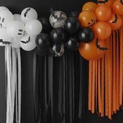 Kit Arche de 50 Ballons Halloween et Rubans Crpons - Fantmes,  Citrouilles. n1