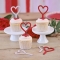 6 Cupcakes Toppers Coeur en Bois images:#1