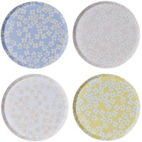 Contient : 1 x 8 Assiettes - Floral Pastel