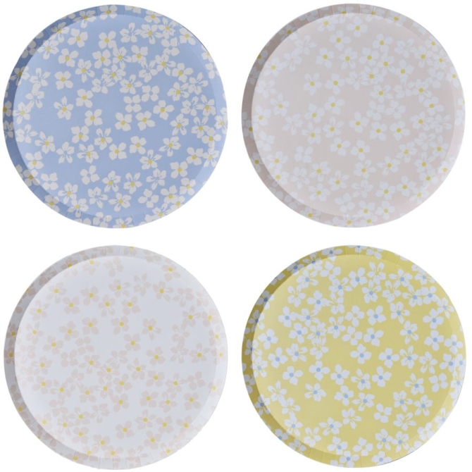 8 Assiettes - Floral Pastel 