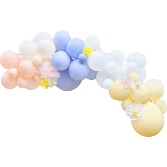 Kit Arche de 60  Ballons - Floral Pastel 