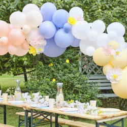 Kit Arche de 60  Ballons - Floral Pastel. n1