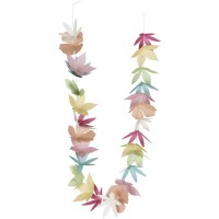 Contient : 1 x Collier de Fleurs en Papier Tiki Hawaii