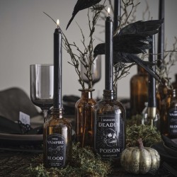 2 Bougeoirs Halloween Black Potion avec Bougies Noires. n4