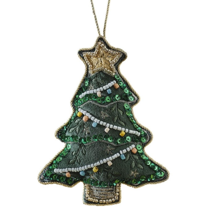 Sapin de Noël à Suspendre - Velours 