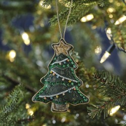 Sapin de Noël à Suspendre - Velours. n°1