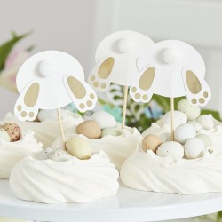 6 Cake Toppers Derrires de Lapin. n1