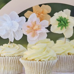 6 Cupcakes Toppers Printemps Floral. n2