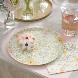 8 Assiettes Hello Baby Floral. n1