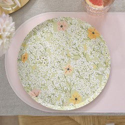 8 Assiettes Hello Baby Floral. n2