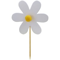 12 Cupcakes Toppers Marguerite