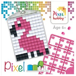 Pixel Kit Cratif Porte-cl - Flamant Rose. n1