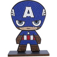 Crystal Art Kit Figurine à Diamanter - Captain America