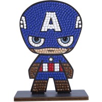 Crystal Art Kit Figurine  Diamanter - Captain America