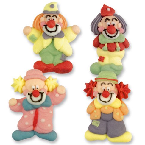 4 Clowns en sucre  plat 