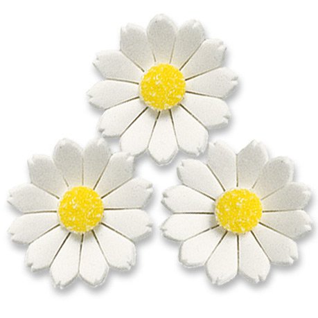 6 Fleurs Marguerites en sucre 