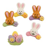 1 Lapin + 1 Nid de Pques 2D (3,5 cm) - Sucre